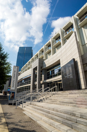 Atlanta - August 10: Woodruff Arts Center building in midtown Atlanta on August 4, 2014. Woodruff Arts Center is a major visual and performing arts center located in Atlanta.のeditorial素材