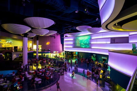 ATLANTA, GEORGIA - August 2:Interior of Georgia Aquarium with the people, the world's largest aquarium holding more than 8 million gallons of water in Atlanta, Georgia on August 2, 2014のeditorial素材