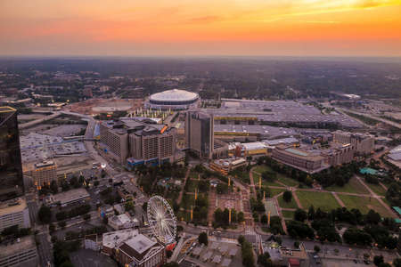 Skyline of downtown Atlanta, Georgia, USAの写真素材