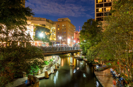 River Walk in San Antonio, Texasのeditorial素材