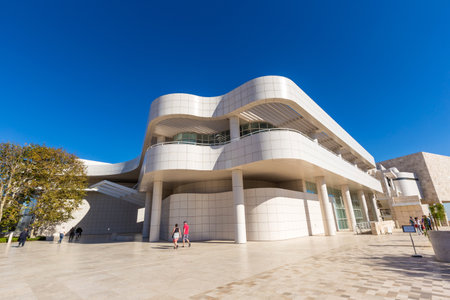 LOS ANGELES - OCTOBER 25: The J. Paul Getty Museum on October 25, 2014, commonly referred to as the Getty, is an art museum in California housed on two campuses: the Getty Center and Getty Villa.のeditorial素材