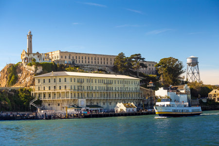 SAN FRANCISCO, USA - November 4: The Alcatraz Island Prison onOctober 4, 2014 in San Francisco, California. Alcatraz is one of the most infamous prisons in American history.のeditorial素材