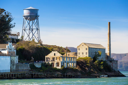 SAN FRANCISCO, USA - November 4: The Alcatraz Island Prison onOctober 4, 2014 in San Francisco, California. Alcatraz is one of the most infamous prisons in American history.のeditorial素材