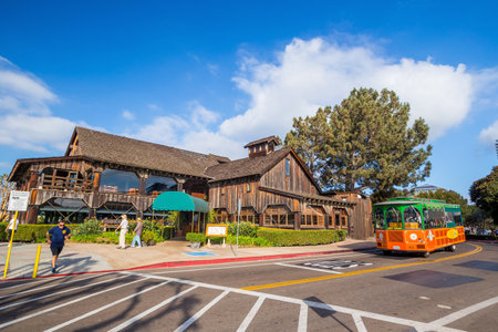 SAN DIEGO, USA - SEPTEMBER 28, 2014: The San Diego Bayfront on September 28, 2014 it's a combination of tourist attractions, waterfront accessibility, and bargain entertainment.のeditorial素材