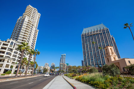 San Diego city in CA USAのeditorial素材