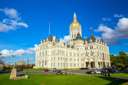 Connecticut State Capitol in Hartford, Connecticut in USAのeditorial素材