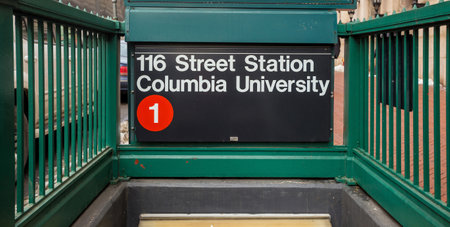 Subway sigh Columbia University in New Yorkのeditorial素材