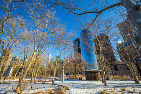 Lower Manhattan, View from Battery Park, New York, United States of Americaの写真素材
