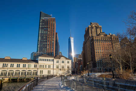 Lower Manhattan, View from Battery Park, New York, United States of Americaの写真素材