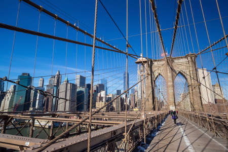 Brooklyn bridge, New York City. USA.の写真素材