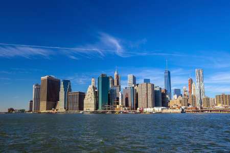 New York City Skyline, Manhattan viewの写真素材