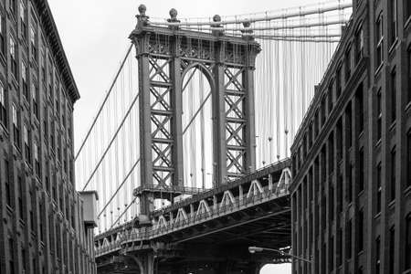 Beautiful view of the Manhattan Bridgeの写真素材