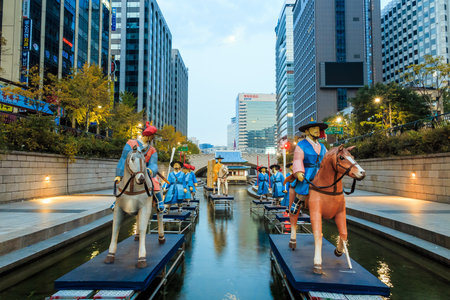 Seoul, South Korea - NOV 8: Seoul Lantern Festival 2014 at Cheonggye stream on November 8, 2014のeditorial素材