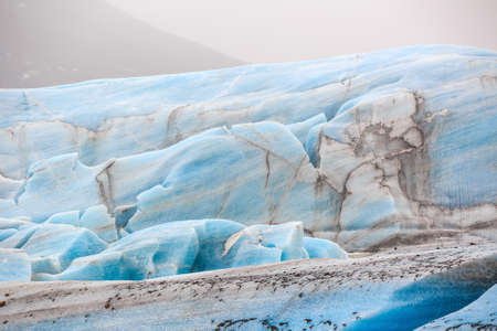 The blue ice of the Skaftafellsjokull glacier in Icelandの写真素材