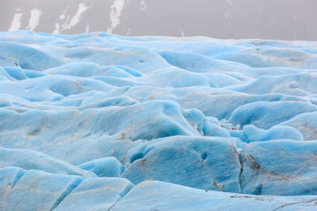 The blue ice of the Skaftafellsjokull glacier in Icelandの写真素材