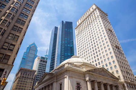 Daytime shot of Philadelphia skylineの写真素材