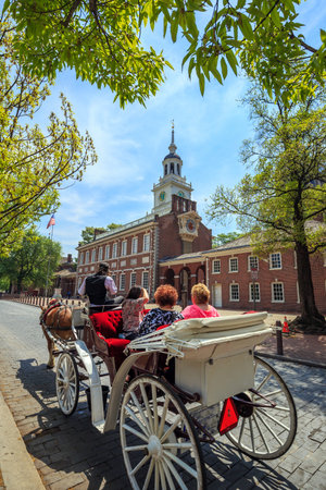 Independence Hall in Philadelphia, Pennsylvania.のeditorial素材