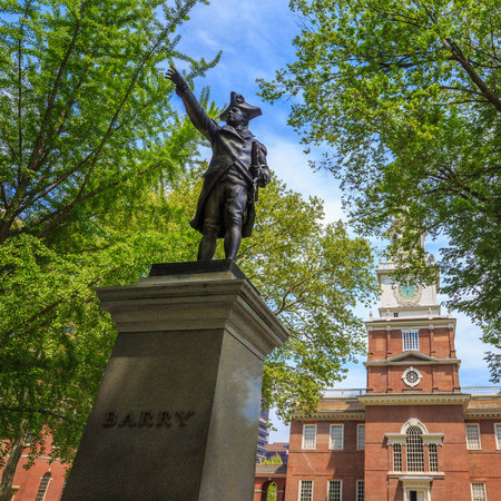 Independence Hall in Philadelphia, Pennsylvania.のeditorial素材