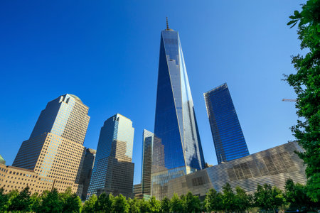 NEW YORK - MAY 29 : One World Trade Center on May 29, 2015.  It is the tallest skyscraper in the...
