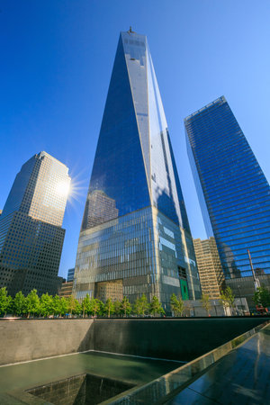 NEW YORK - MAY 29 : One World Trade Center on May 29, 2015.  It is the tallest skyscraper in the...
