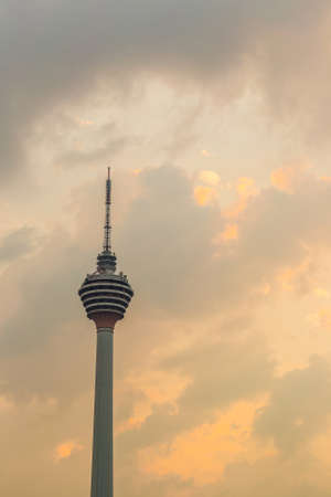 Television tower in Kuala Lumpur, Malaysiaの写真素材