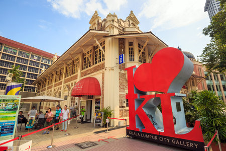 KUALA LUMPUR, MALAYSIA -Jun 25: Kuala Lumpur City Gallery on Jun 25, 2015 in Kuala Lumpur, Malaysia. The giant I LOVE KL is a must photo-stopのeditorial素材