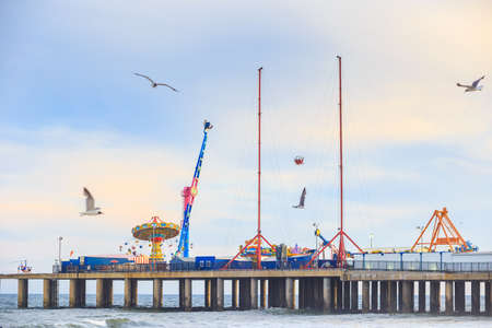 The Steel Pier at Atlantic City in New Jerseyの写真素材