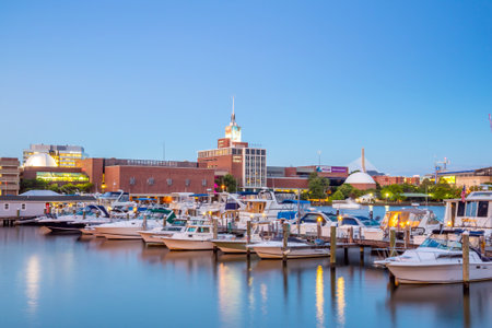 Boston, USA - August 12: Boston Skyline showing Science Park, Museum of Science and Charles River on August 12, 2015のeditorial素材