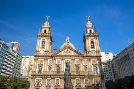 Candelaria Church in downtown in Rio de Janeiro, Brazilの写真素材