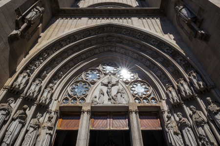 Se Cathedral in downtown Sao Paulo Brazilのeditorial素材