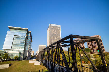 View of the skyline in Richmond, Virginia in USAの写真素材