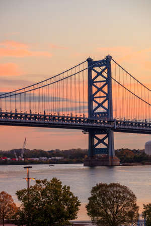 Ben Franklin Bridge in  Philadelphia USA