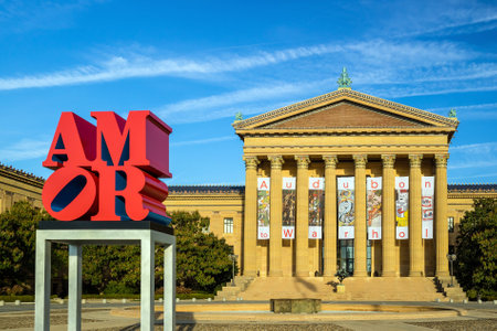 PHILADELPHIA - OCT 20: The Philadelphia Pennsylvania Museum of Art on October 20, 2015. It is among the largest art museums in the United States. It has collections of more than 227,000 objectsのeditorial素材