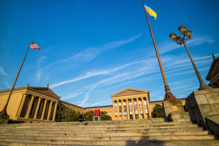 PHILADELPHIA - OCT 20: The Philadelphia Pennsylvania Museum of Art on October 20, 2015. It is among the largest art museums in the United States. It has collections of more than 227,000 objectsのeditorial素材