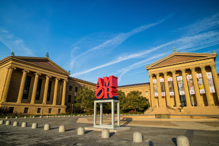 PHILADELPHIA - OCT 20: The Philadelphia Pennsylvania Museum of Art on October 20, 2015. It is among the largest art museums in the United States. It has collections of more than 227,000 objectsのeditorial素材