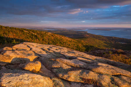 Beautiful fall colors of Acadia National Park in Maine USAの写真素材