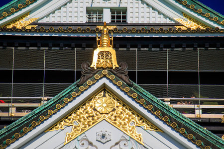 The Decoration of Osaka Castle in Osaka, Japan.のeditorial素材