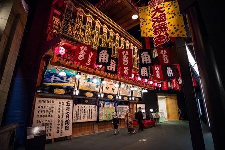 OSAKA, JAPAN - JANUARY 13:Interior of  Osaka Museum of History on January 13, 2016. Osaka Museum of History is located next to NHK Osaka and opened in 2003.のeditorial素材
