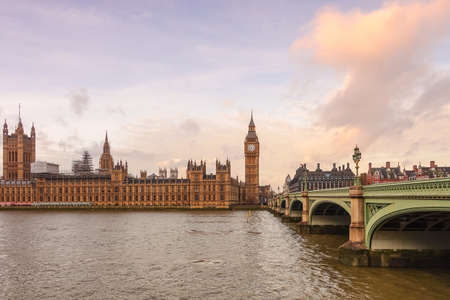 Big Ben and Houses of Parliament in London, UKの写真素材