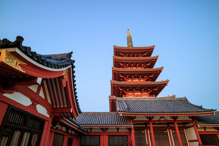 Sensoji Temple in Tokyo, Japan. The temple is the oldest and the most popular destination in Tokyo.