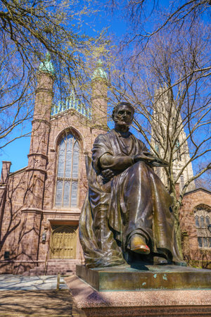 Historical building in downtown New Haven CT, USAのeditorial素材