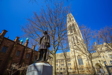 Historical building in downtown New Haven CT, USAのeditorial素材