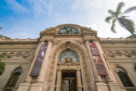 SANTIAGO, CHILE - May 6: Chilean National Museum of Fine Arts on May 6, 2016 in Santiago, Chile.のeditorial素材