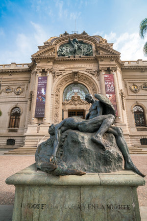 SANTIAGO, CHILE - May 6: Chilean National Museum of Fine Arts on May 6, 2016 in Santiago, Chile.のeditorial素材