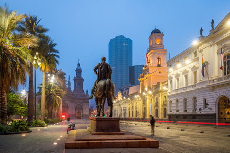Plaza de las Armas square in Santiago, Chileのeditorial素材