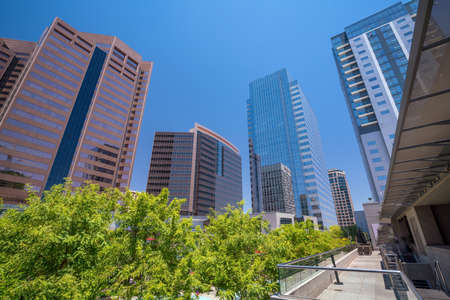 Financial district area of downtown Phoenix  Arizona in USAの写真素材