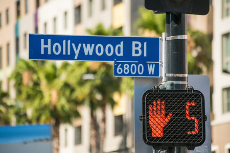 Hollywood sign in Los Angeles, California USAのeditorial素材