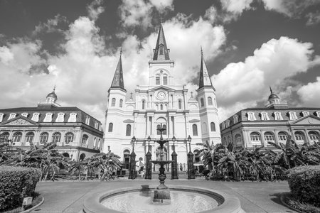 Saint Louis Cathedral in the French Quarter in New Orleans, Louisiana.のeditorial素材