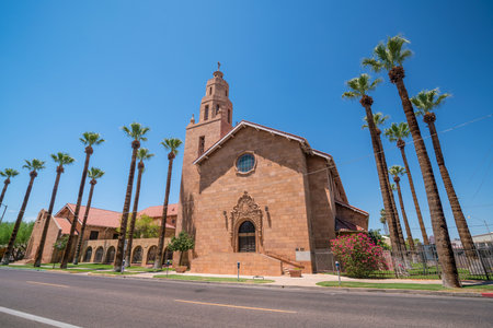 Old Church in downtown Phoenix Arizona in USAのeditorial素材