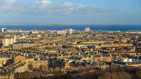 View to the Old Town of Edinburgh in Scotland